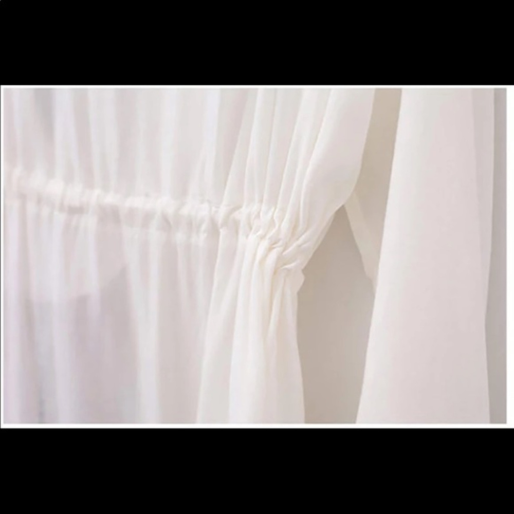 Embroidery Floral Boho Sexy Beach Coverup Dress - Picture 6 of 8